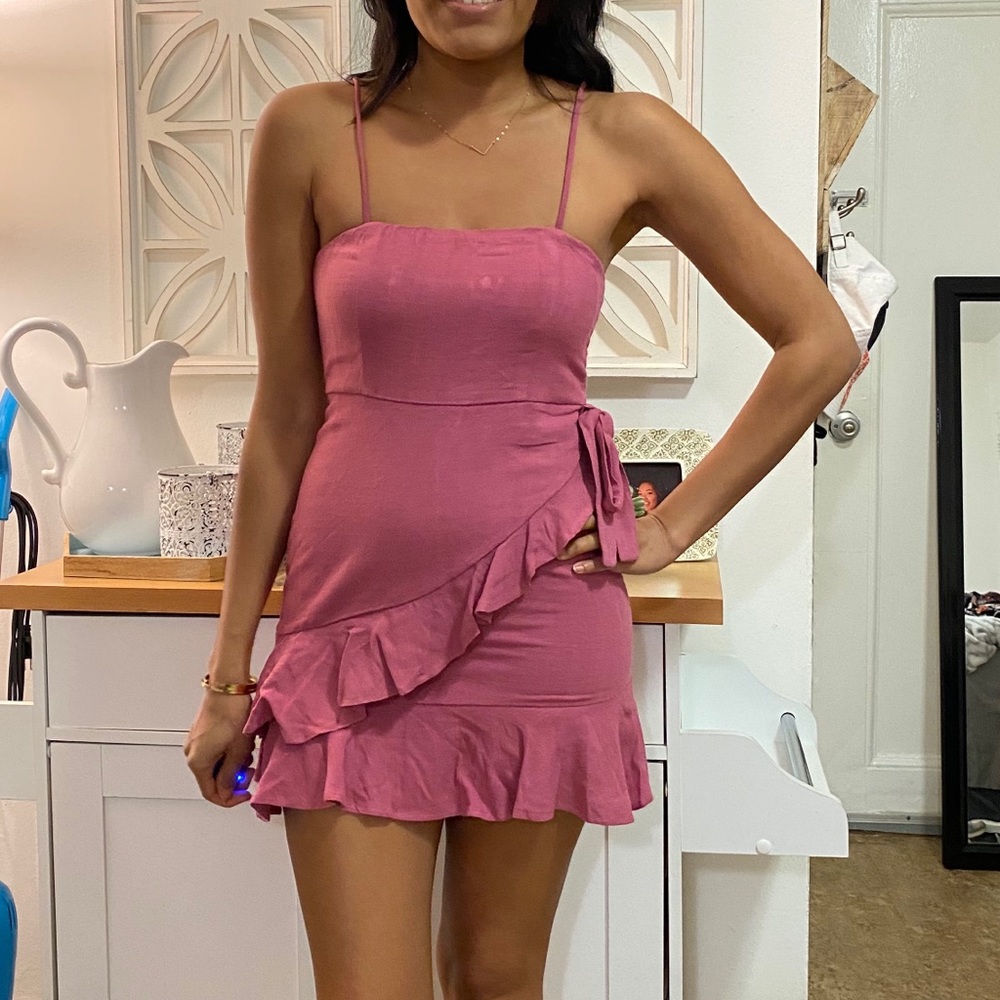 Pink Lilly ruffle dress